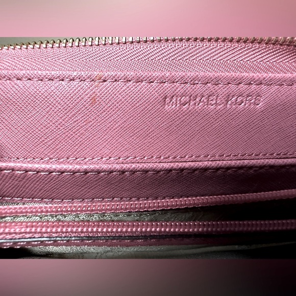 Michael Kors dark pink zip around wallet - Picture 10 of 14